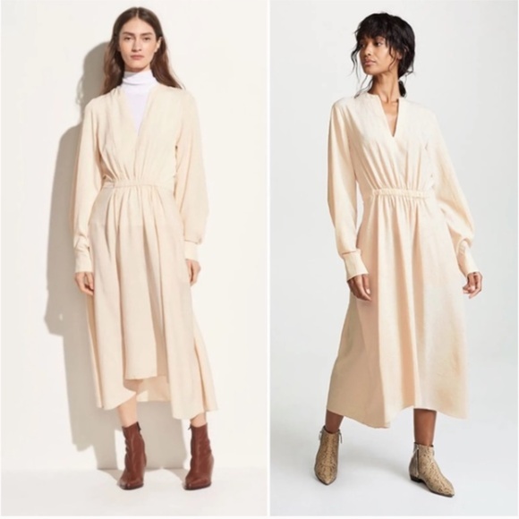 Vince Poet Midi Crinkle Dress - Picture 2 of 8